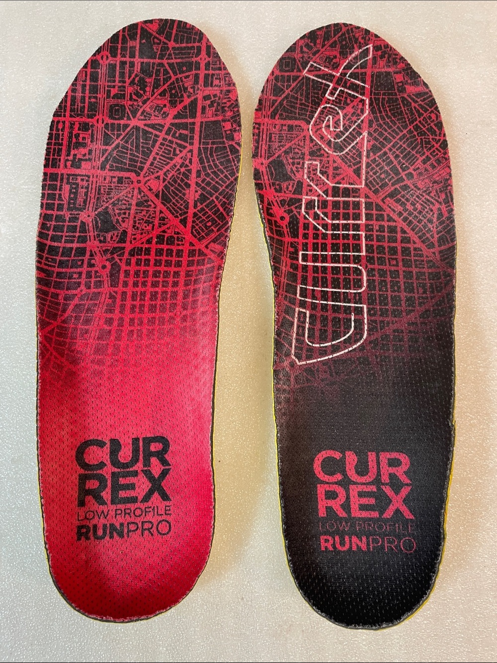 RunPro Low Profile Insoles - Red/Black